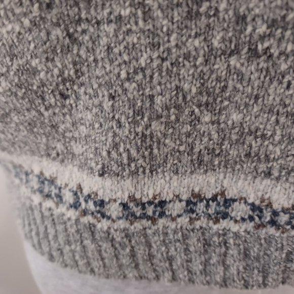 NWT Rafaella Gray Fairisles Short Sleeve Sweater Size M - Picture 2 of 6